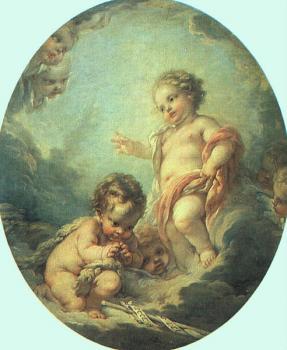 Francois Boucher : Christ and John the Baptist as Children